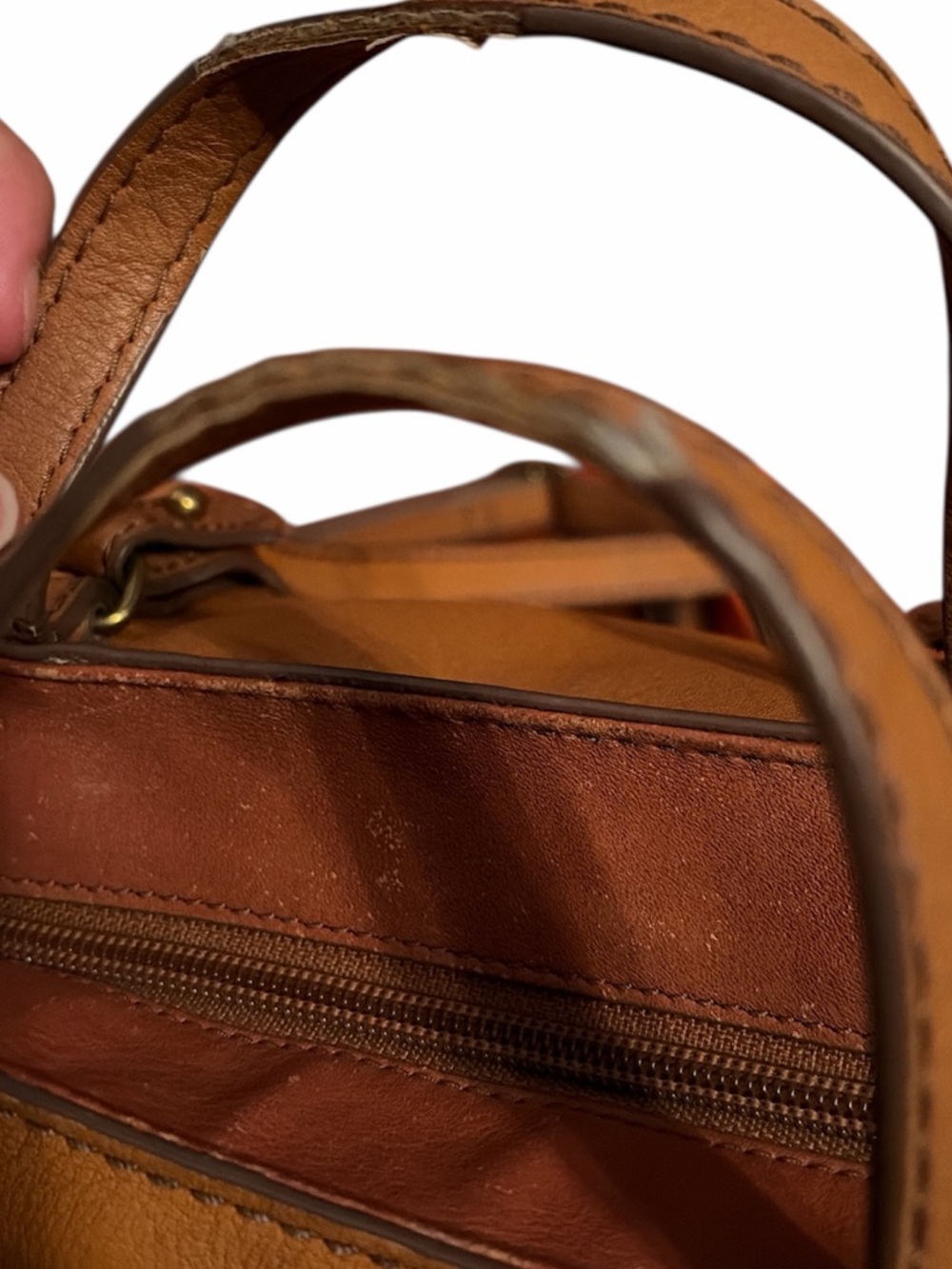 Fossil Camilla Convertible Backpack in Cognac Leather - Picture 8 of 9